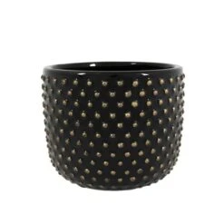 Pot Bolino Noir Brillant 18cm