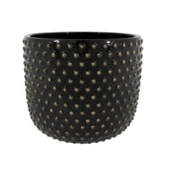 Pot Bolino Noir Brillant 21 Cm